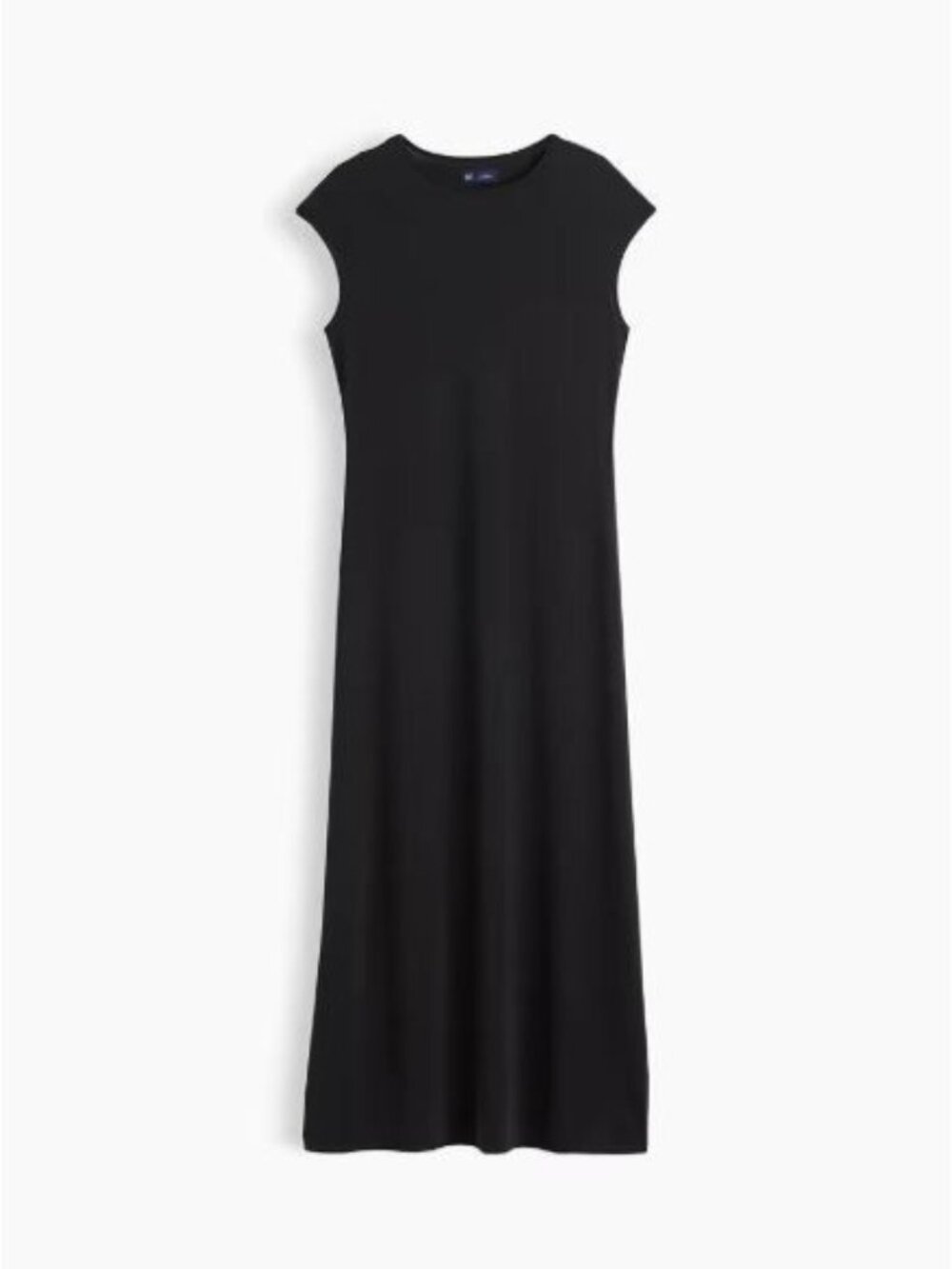 Gap Maxi Dress Size XS Black Cap Sleeve V-Neck Straight Hem - Picture 5 of 12